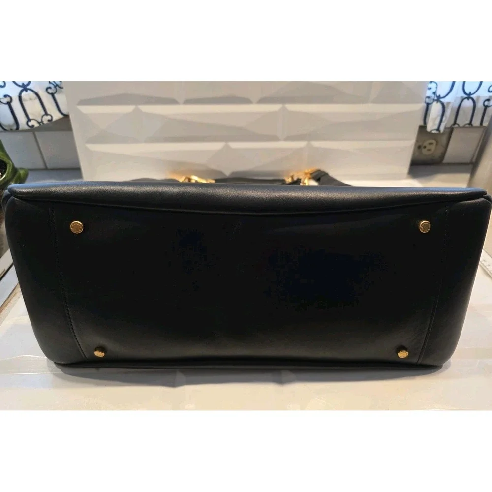 Donna Karan NY Bellarose Hobo Bag Black Leather Boho Purse XL‎ Sholder